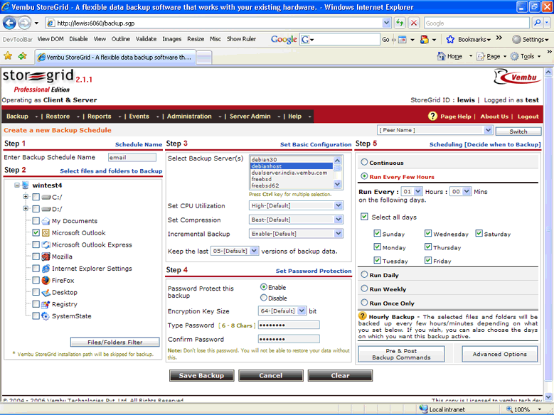 Vembu StoreGrid Screenshot